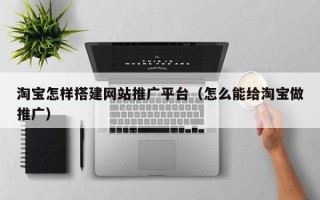 仁怀淘宝怎样搭建网站推广平台（怎么能给淘宝做推广）